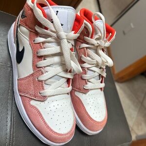 Nike Kids' Coral and White Sneakers